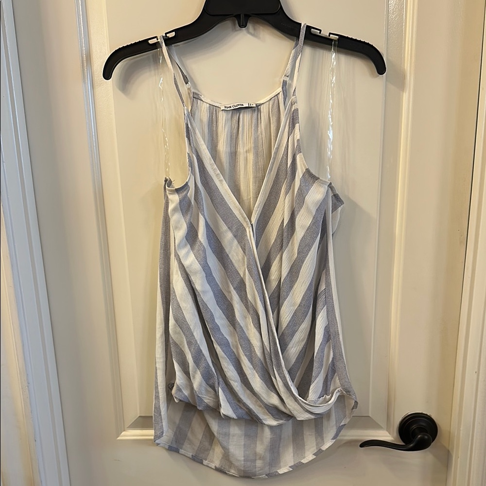 Striped Surplice T-back Top - great for the beach!